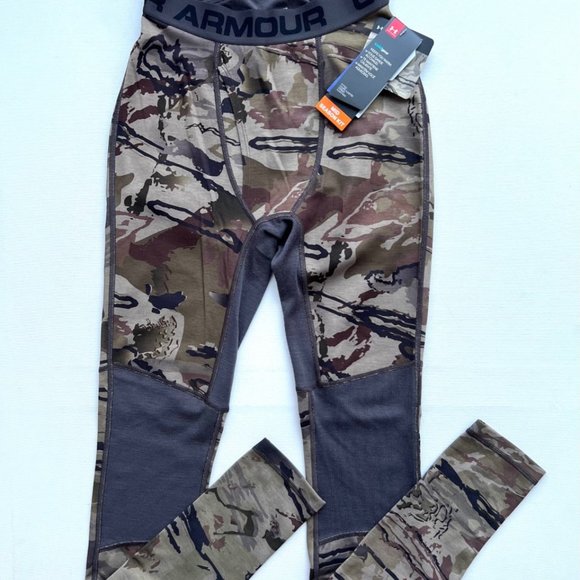 Under Armour 1297425 Mid Season Reversible Wool Base Leggings Barren Camo ( S ) - Picture 3 of 4